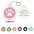Personalized Paw Round Paw Colorful Pet ID Dog Tags