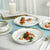 Pokini 12-Piece Dinnerware Sets, Plates and Bowls Dish Sets for 4, Modern Luxury Gold Rim Porcelain Dishware Sets