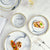 Pokini 12-Piece Dinnerware Sets, Plates and Bowls Dish Sets for 4, Modern Luxury Gold Rim Porcelain Dishware Sets