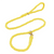 cotton rope slip dog leash 5ft 6ft, lemon yellow leash with golden hook