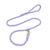 cotton rope slip dog leash 5ft 6ft, purple leash with golden hook