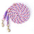 hands free dog leash cotton 7.5ft leash pink & purple