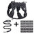 large black dog harness with 10 Patch Set